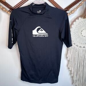 Quiksilver Black Rash Guard Surf Top